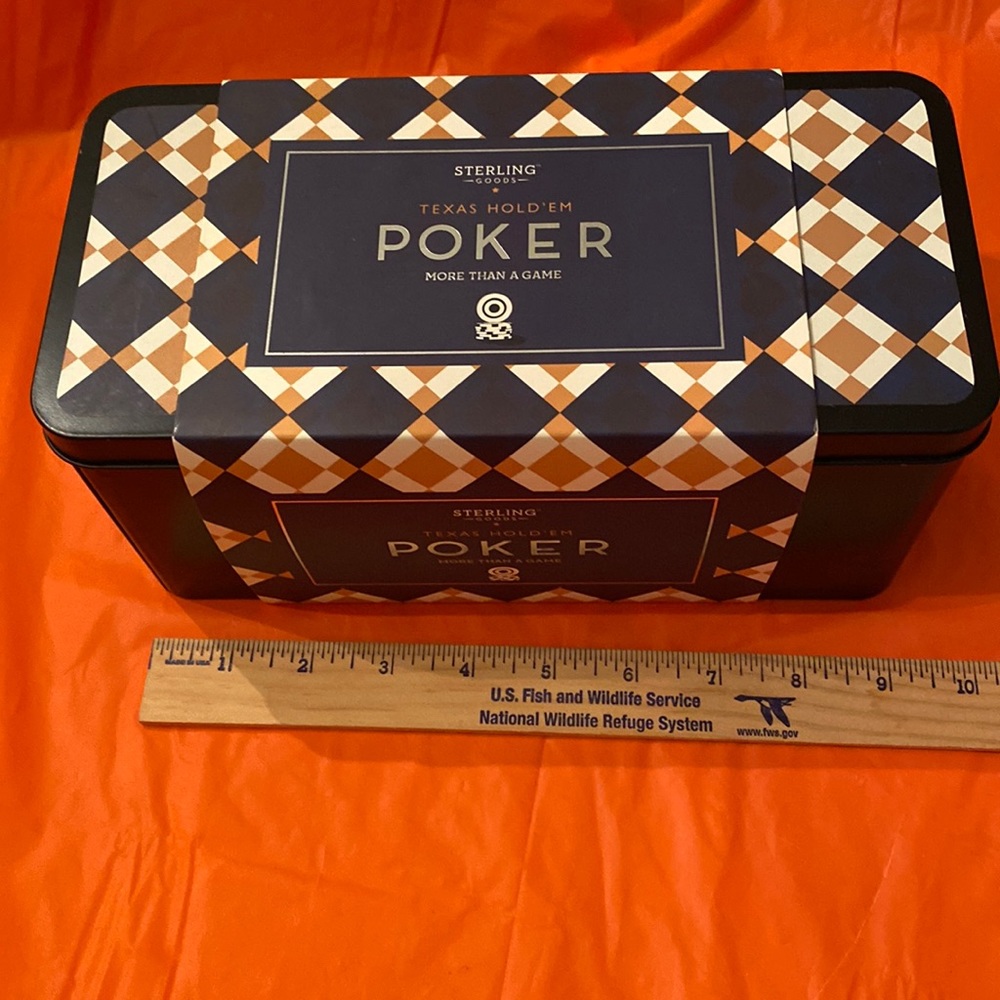 Texas Hold ‘Em Poker Set in Tin by Sterling Goods